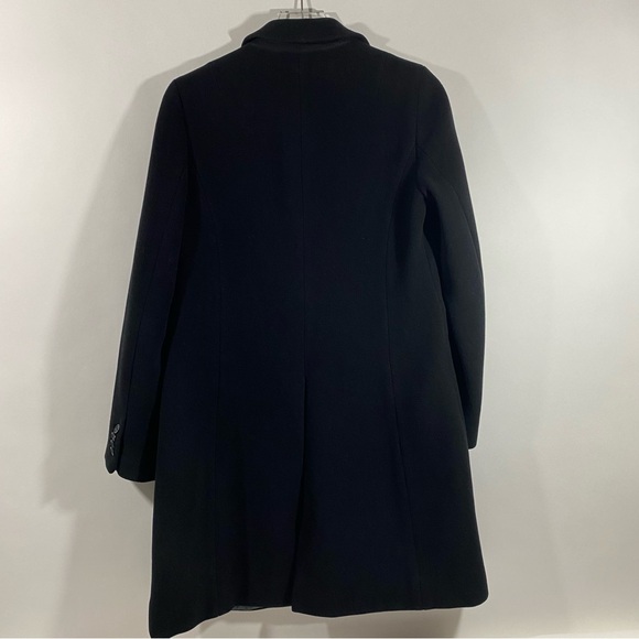 J. Crew Wool Cashmere Longline Coat Single Breasted Black size 4 thinsulate - Picture 2 of 10